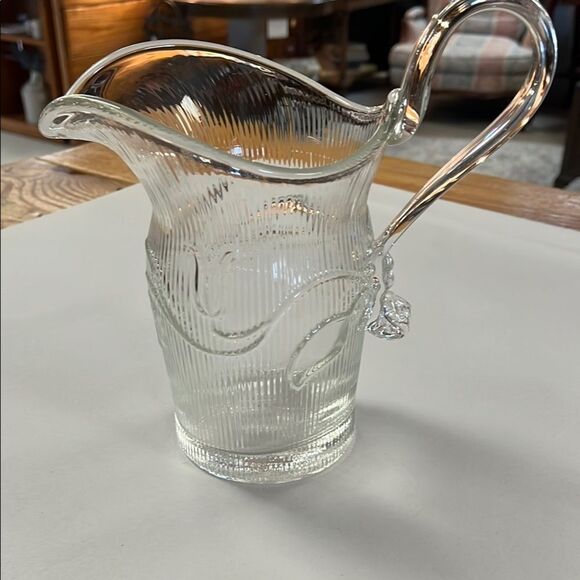 Blown pressed glass water, pitcher - Picture 1 of 5